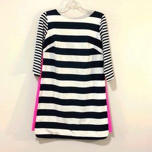 Eliza J Stripe Hot Pink Color Pop Sheath Dress
